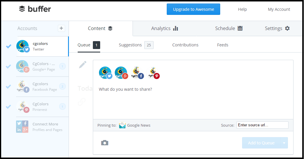 Buffer Social Media Tool