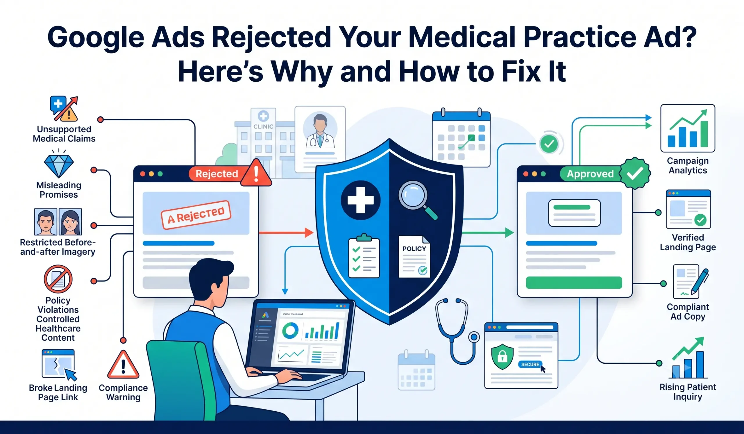 Google Ads Rejected Your Medical Practice Ad. Here’s Why and How to Fix It