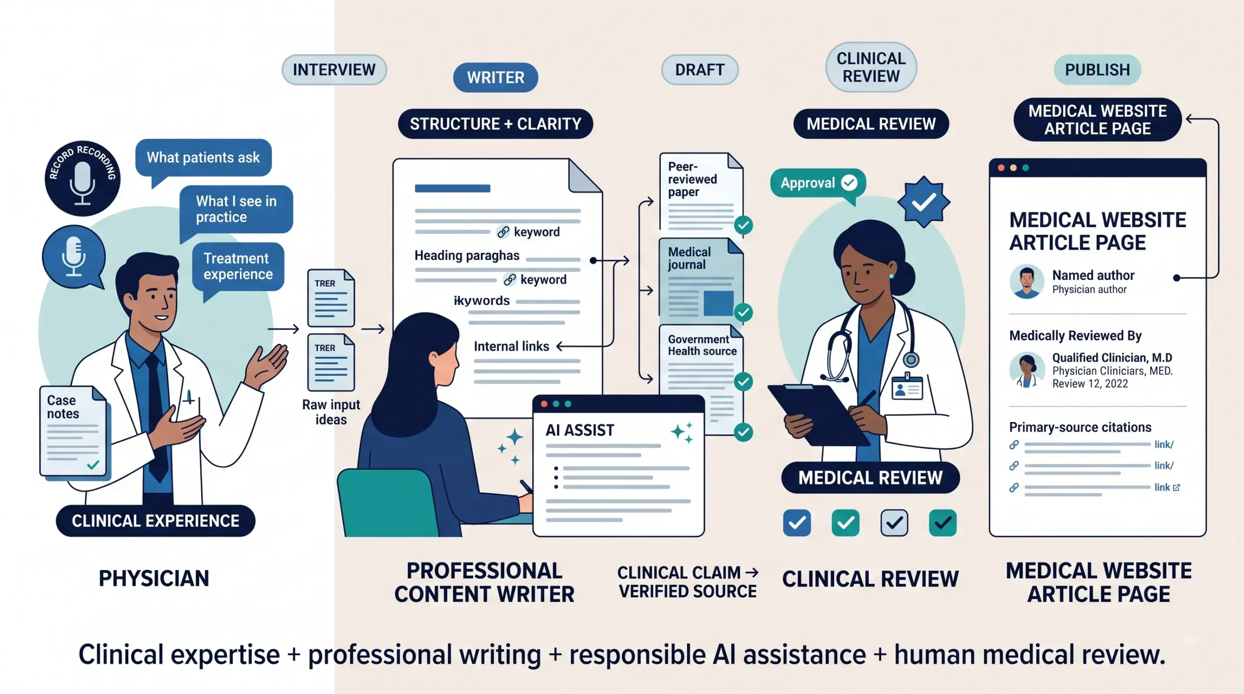 Who Should Write Your Medical Content: Doctors, Writers, or AI?
