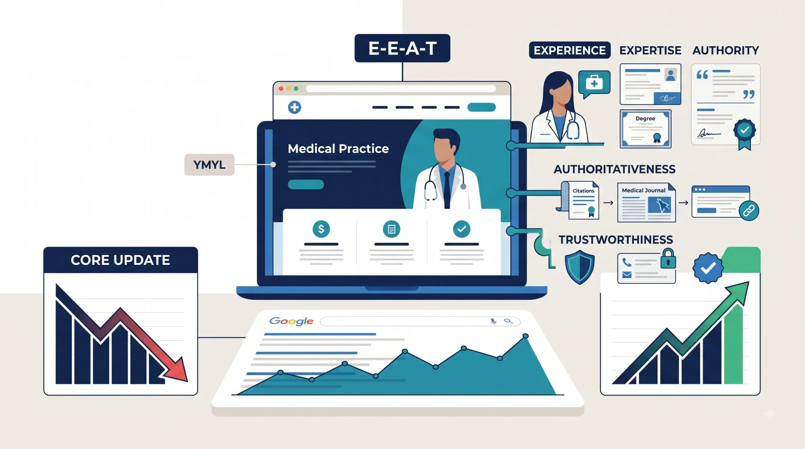 Why Medical Websites Get Hit Hardest by Google Core Updates (YMYL Explained)